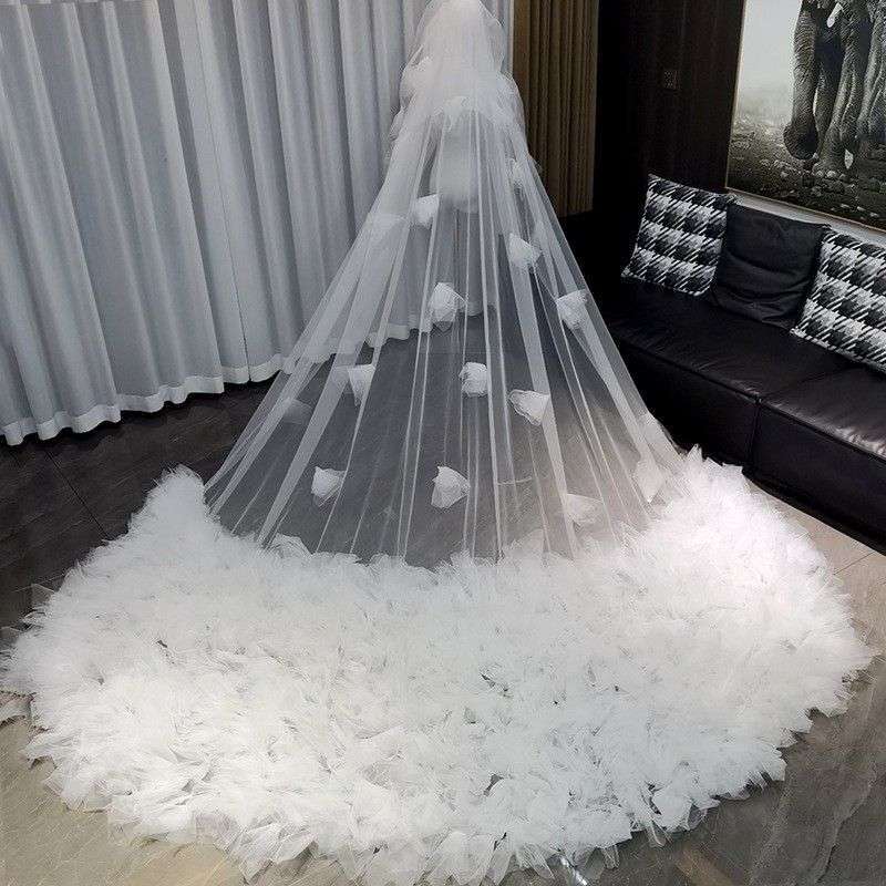 3D Floral Bridal Veil WV353