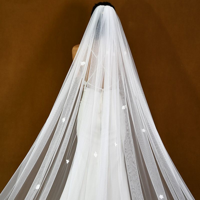 3D Floral Bridal Veil WV362