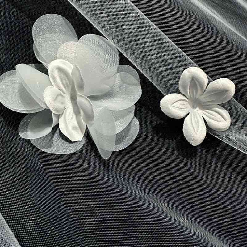 3D Floral Bridal Veil WV347