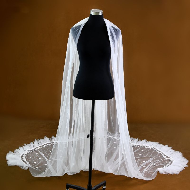 3D Floral Bridal Veil WV362