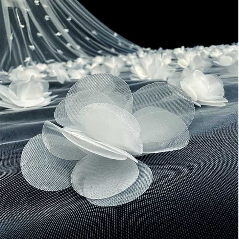 3D Floral Bridal Veil WV349