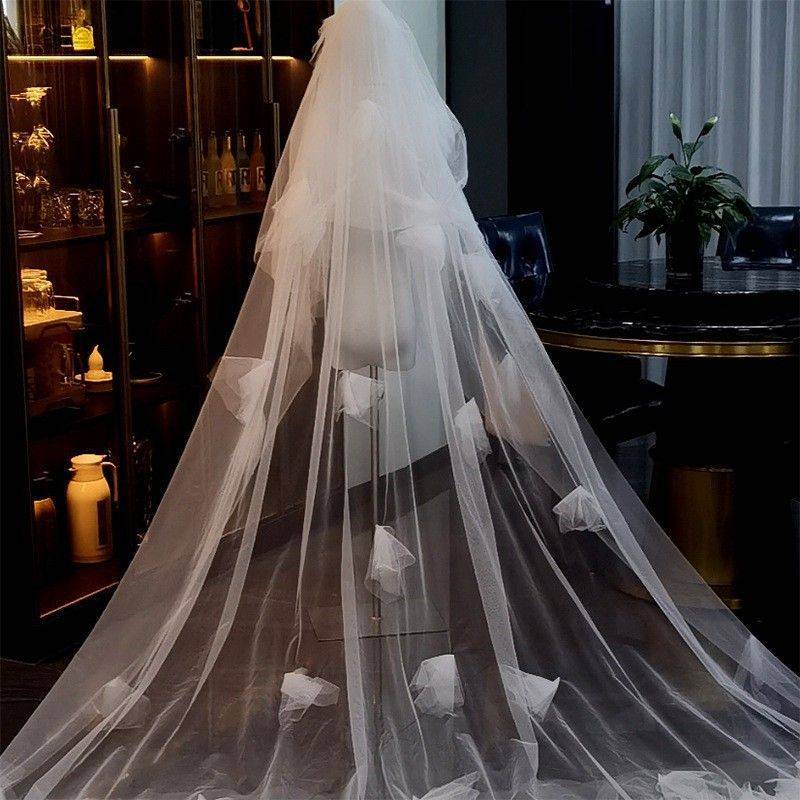3D Floral Bridal Veil WV353