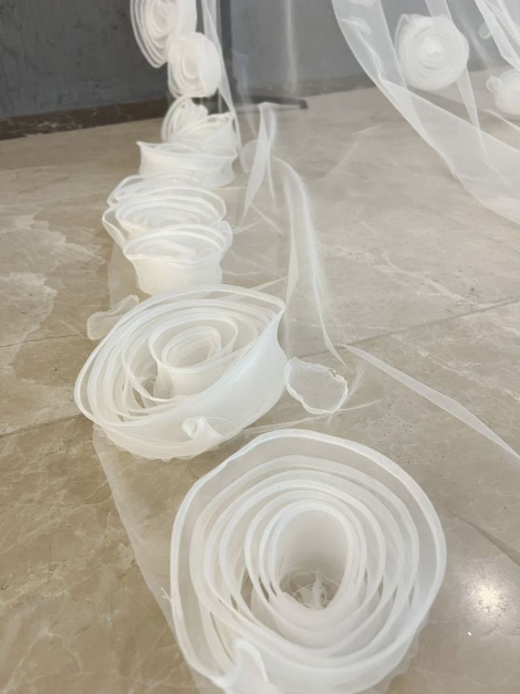 3D Floral Bridal Veil