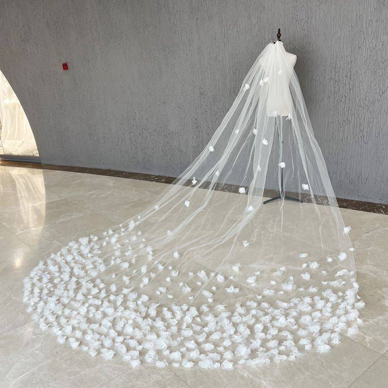 3D Floral Bridal Veil WV434