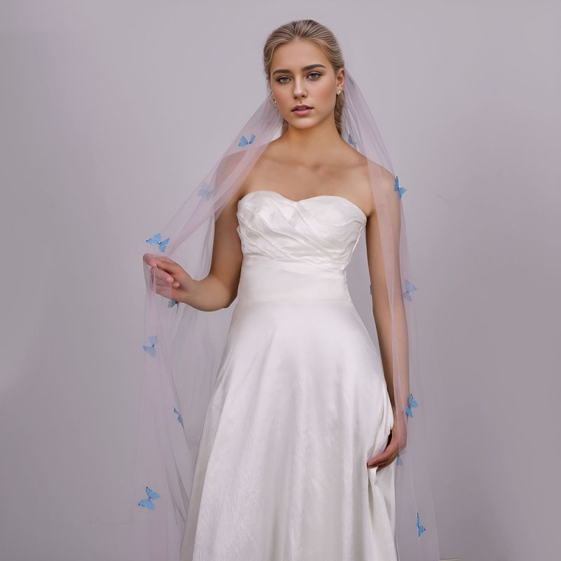 3D Floral Bridal Veil WV375