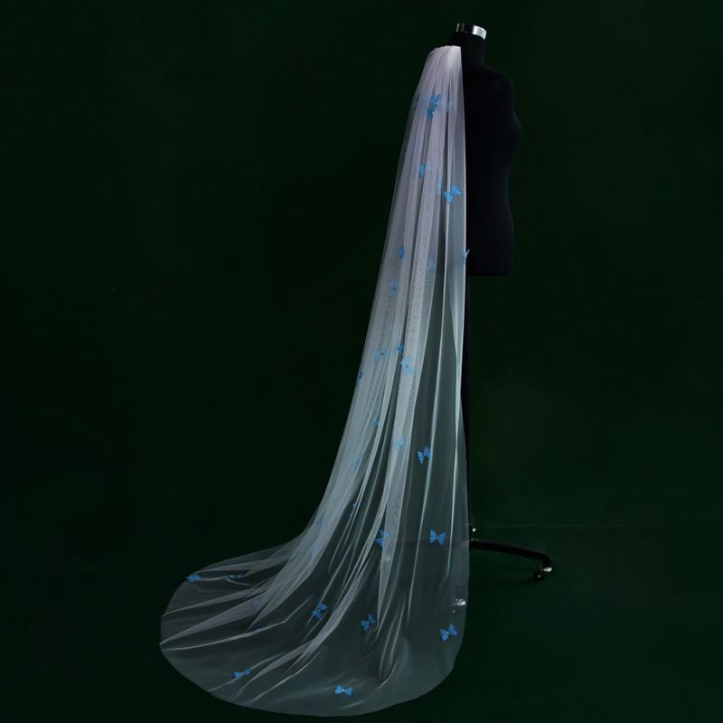 3D Floral Bridal Veil WV375