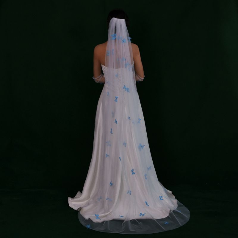 3D Floral Bridal Veil WV375
