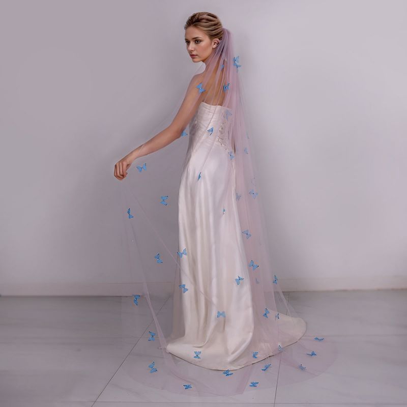 3D Floral Bridal Veil WV375
