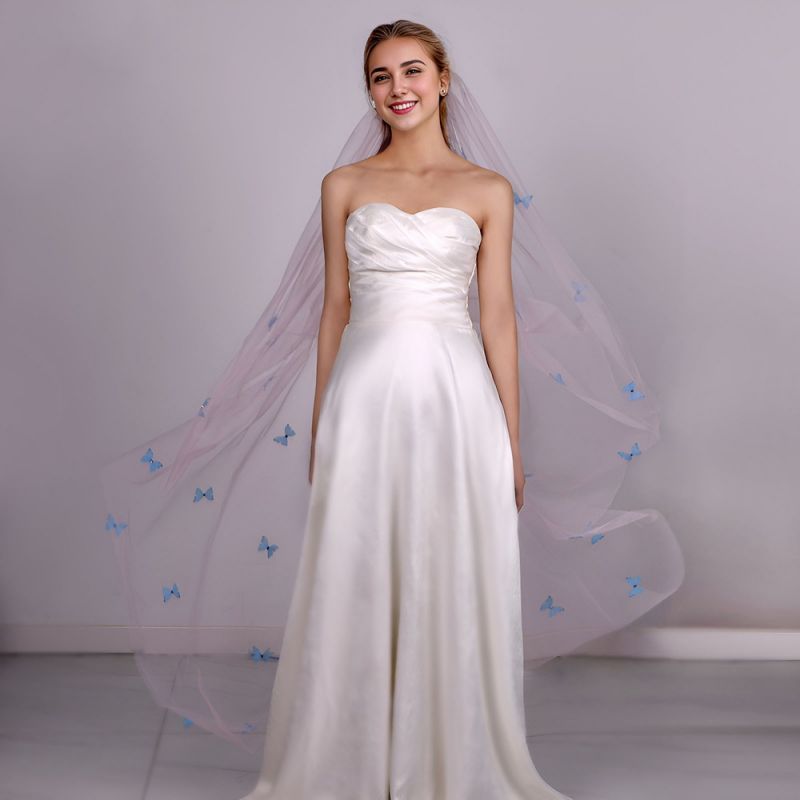 3D Floral Bridal Veil WV375