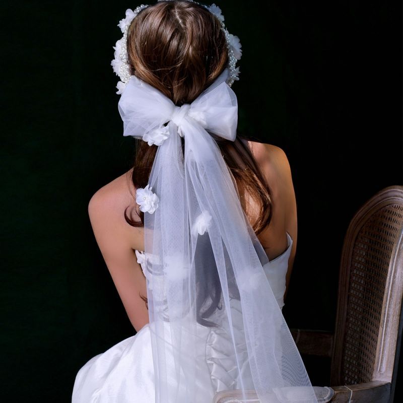 3D Floral Bridal Veil WV368
