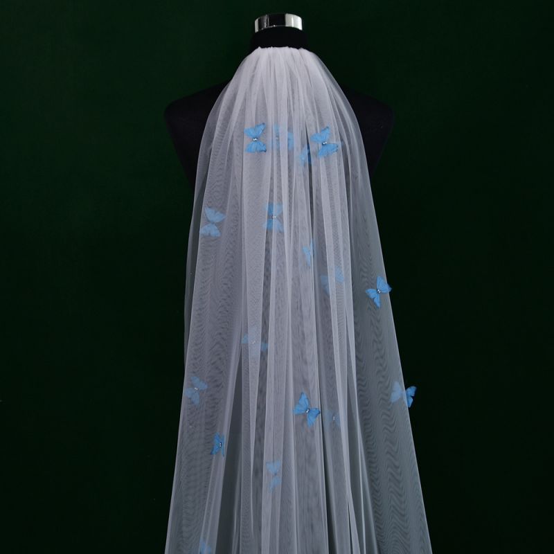 3D Floral Bridal Veil WV375
