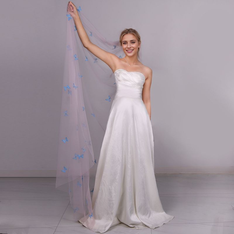 3D Floral Bridal Veil WV375