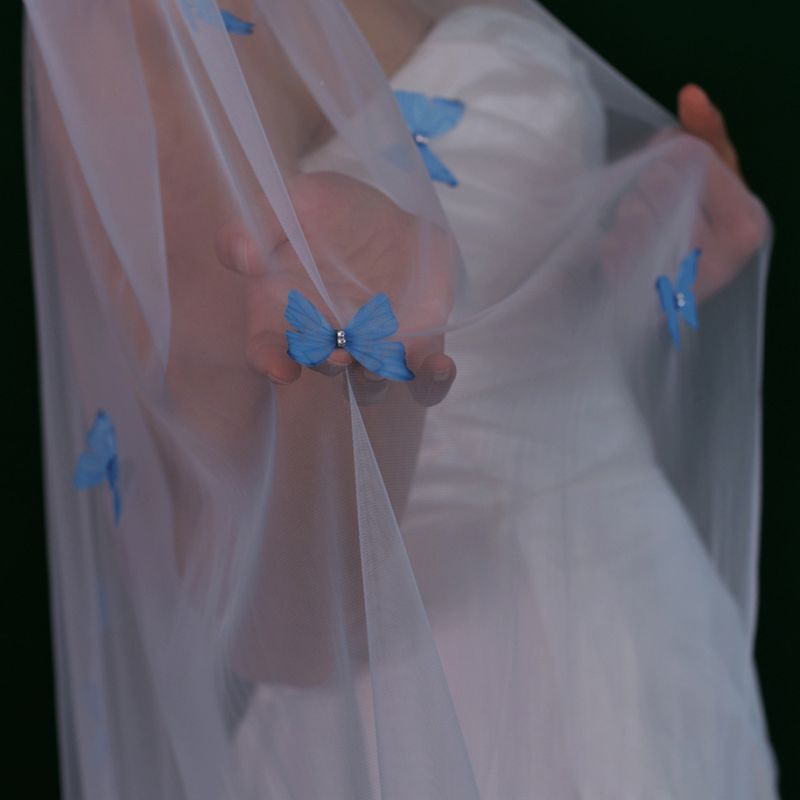 3D Floral Bridal Veil WV375