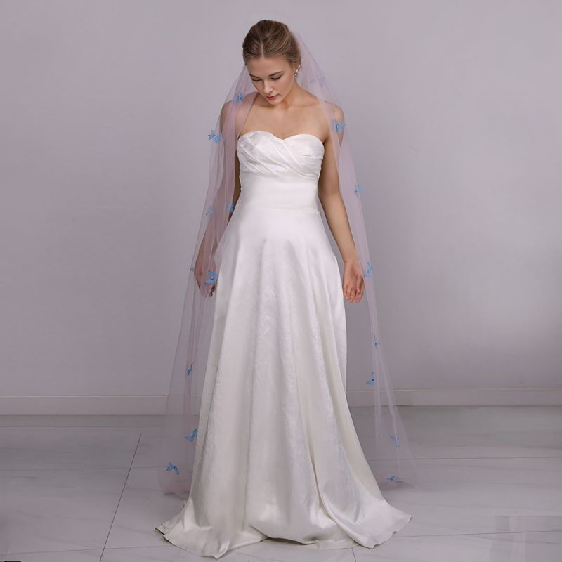 3D Floral Bridal Veil WV375