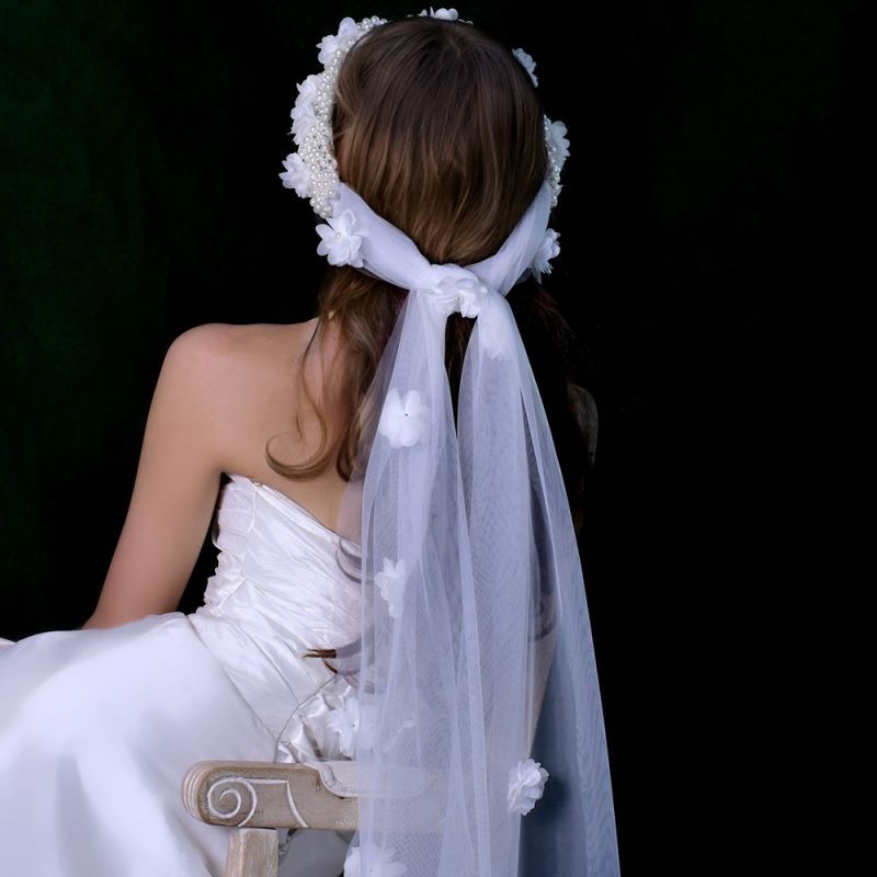 3D Floral Bridal Veil WV368
