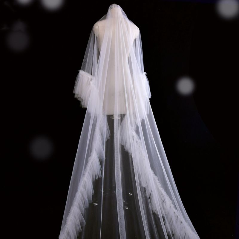 3D Floral Bridal Veil WV382