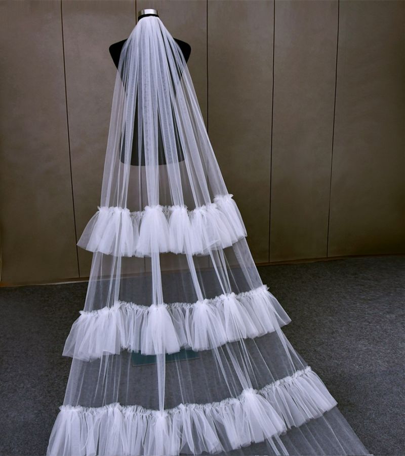 3D Floral Bridal Veil WV383