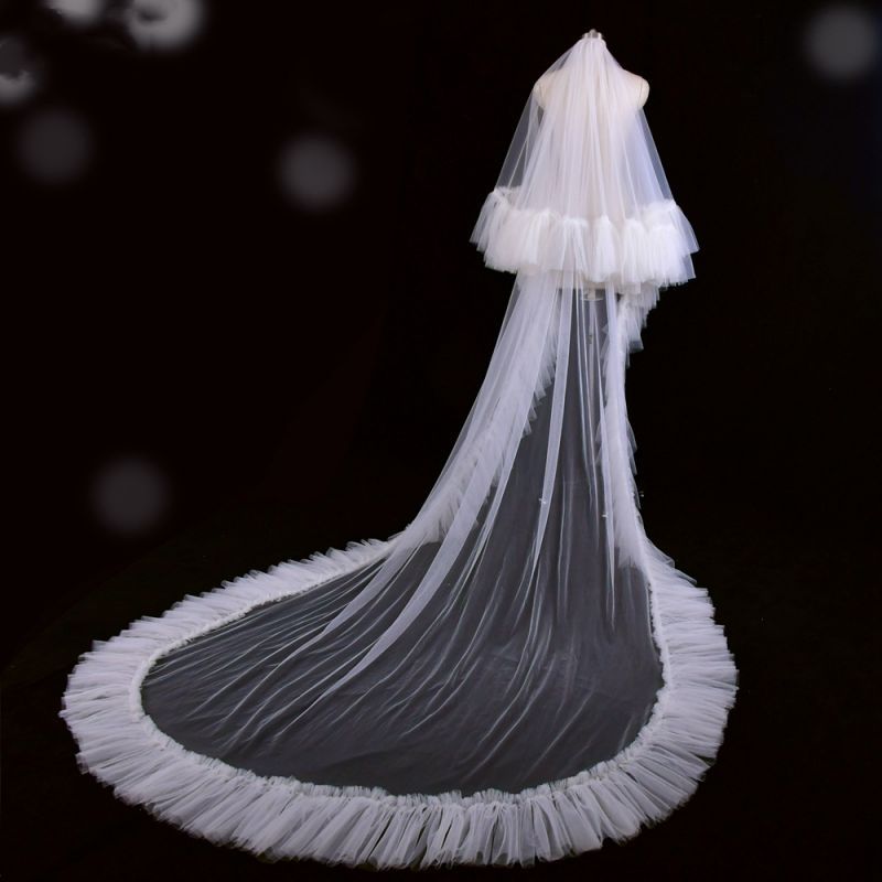 3D Floral Bridal Veil WV382