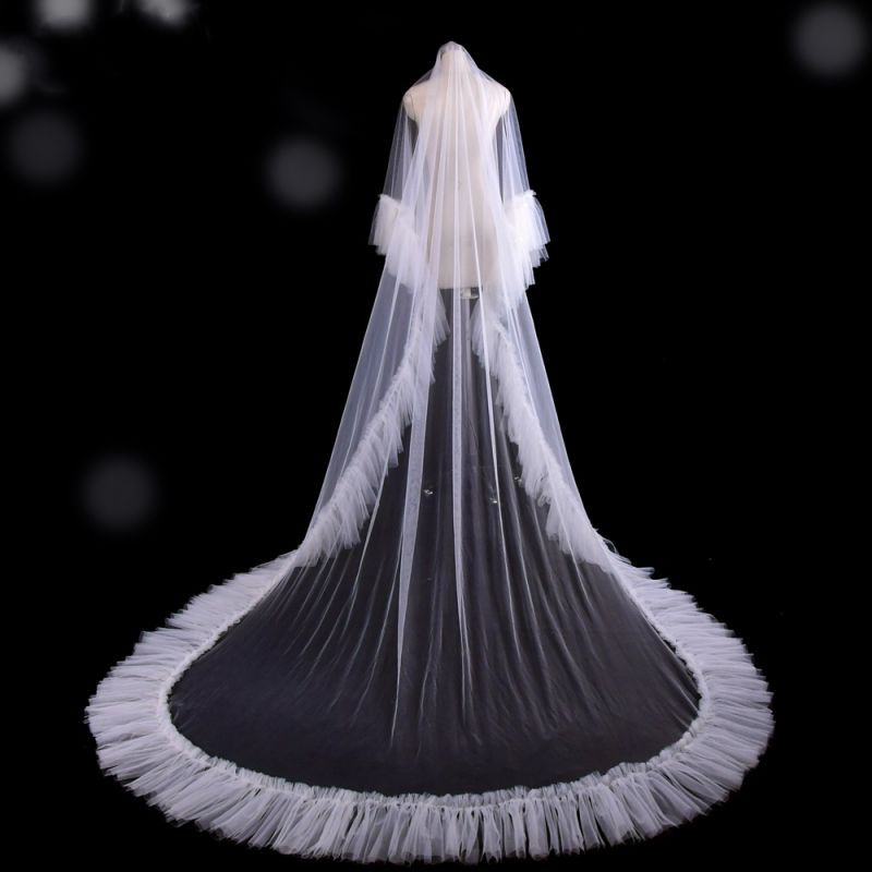 3D Floral Bridal Veil WV382