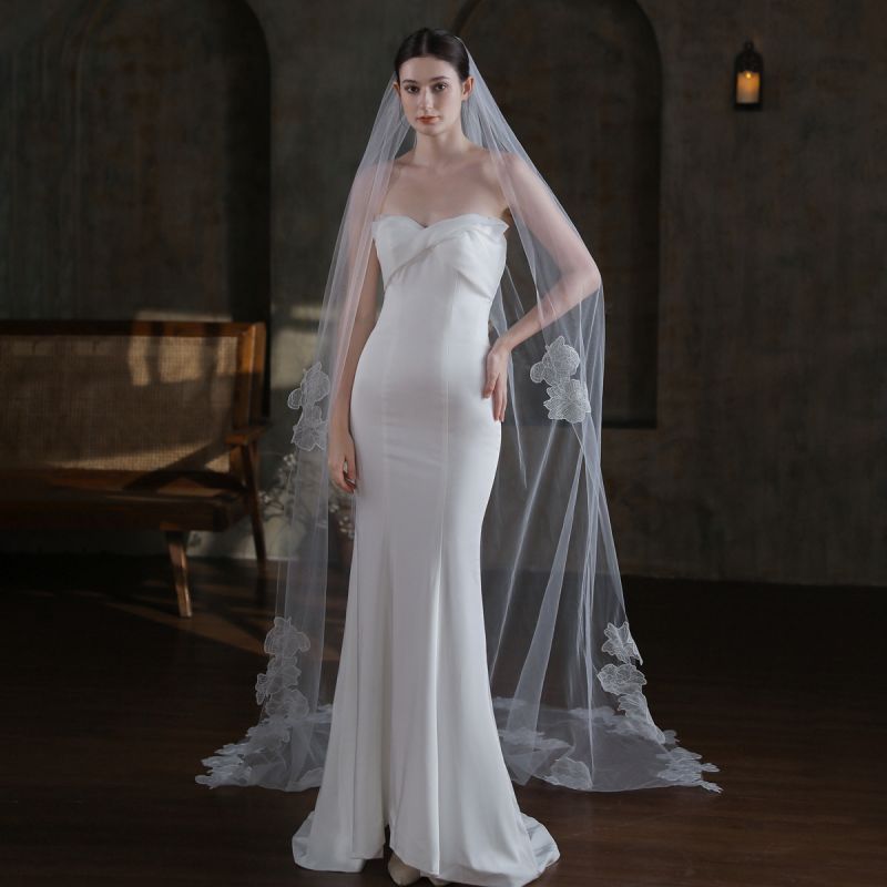 Lace Bridal Veil WV514