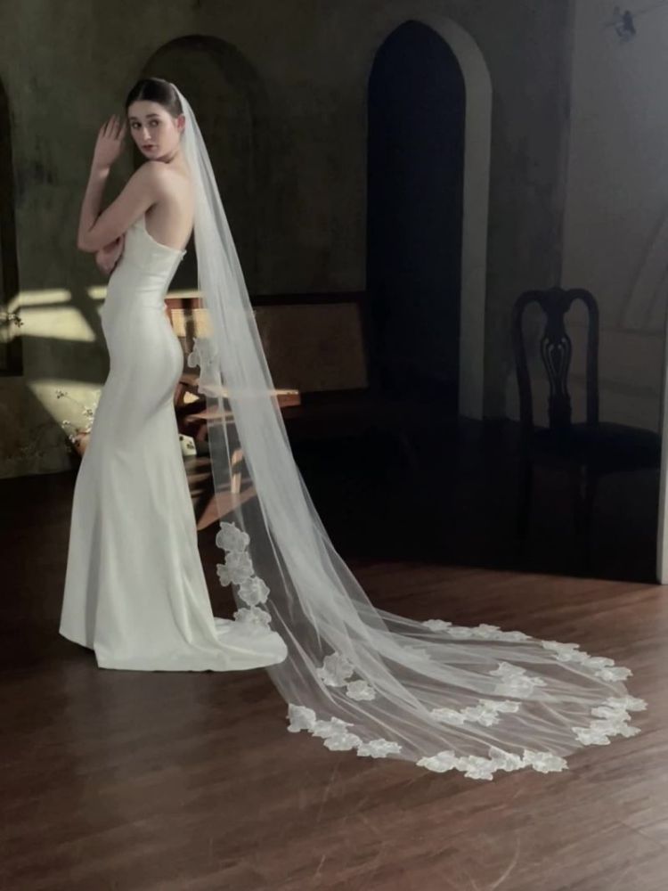 Lace Bridal Veil WV514