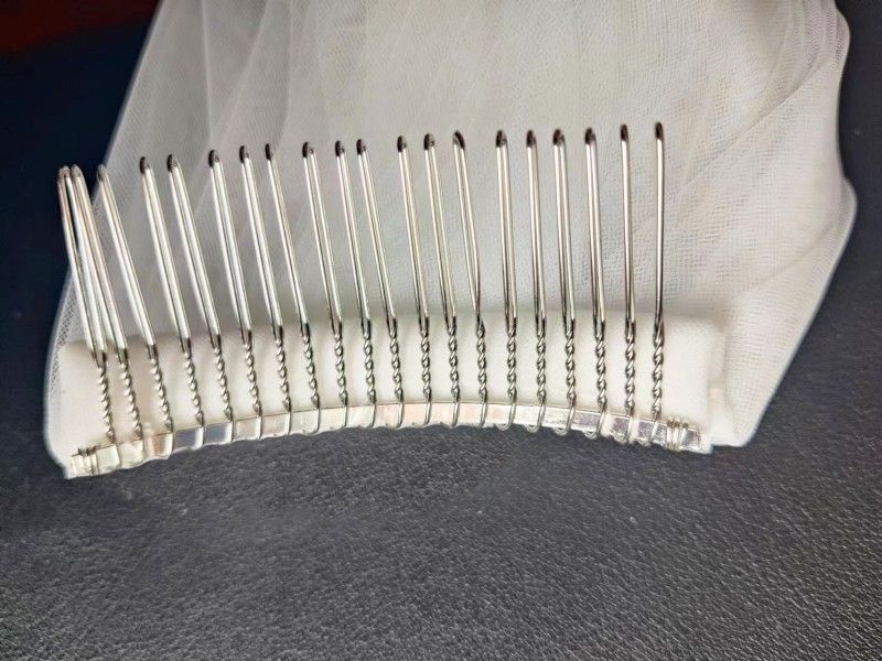 Horsehair Trim Bridal Veil WV537