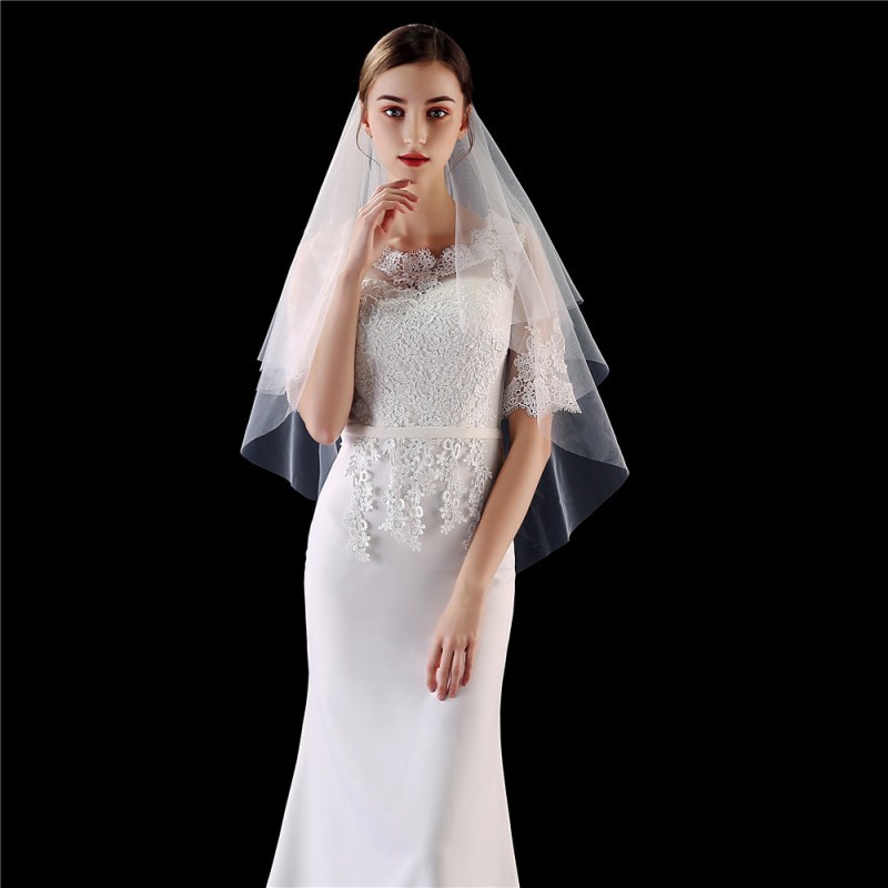 Simple Fingertip Bridal Veil WV539