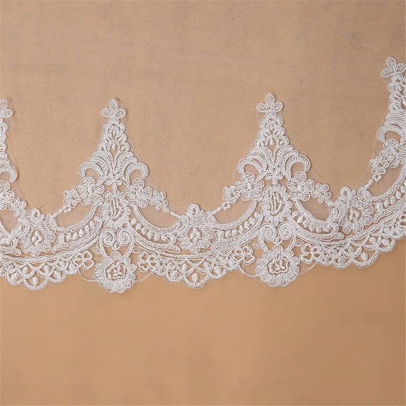 Lace Trim Bridal Veil WV567