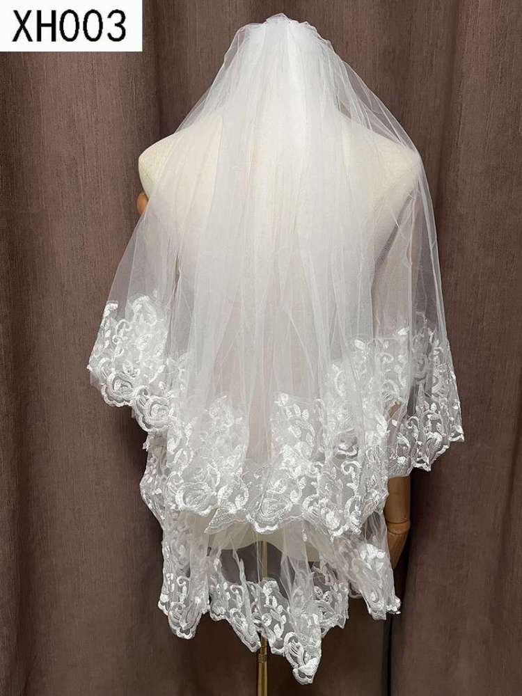 Lace Trim Bridal Veil