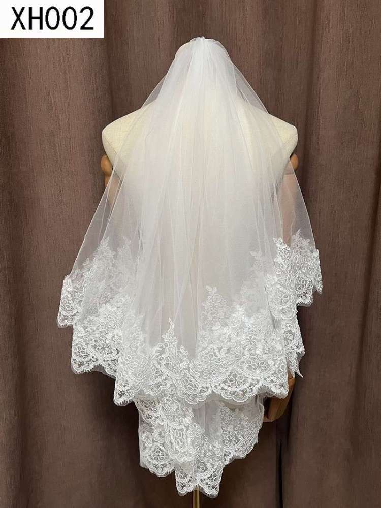 Lace Trim Bridal Veil