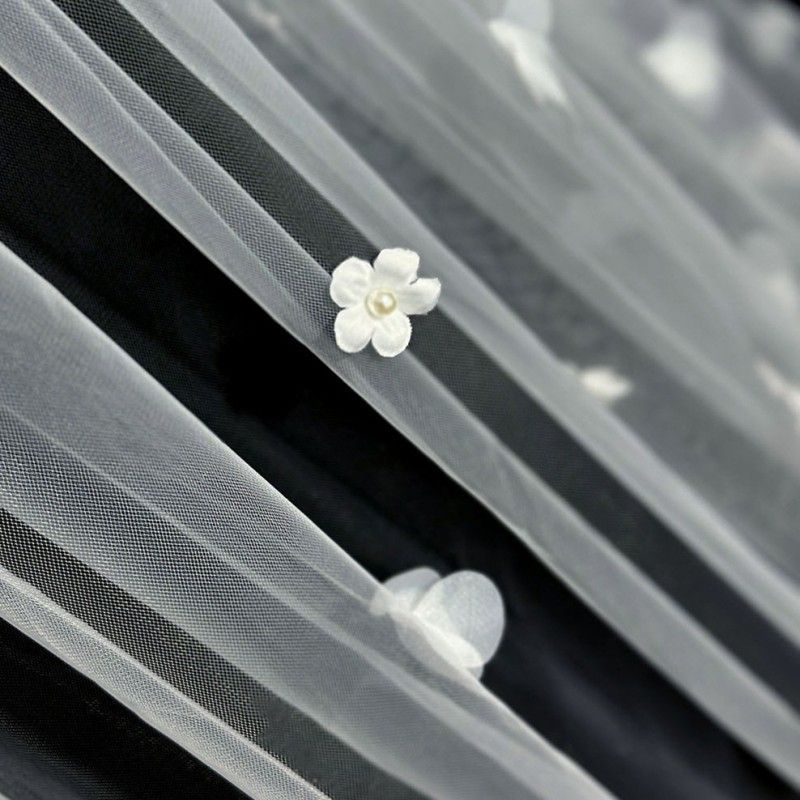 3D Floral Butterfly Bridal Veil WV606