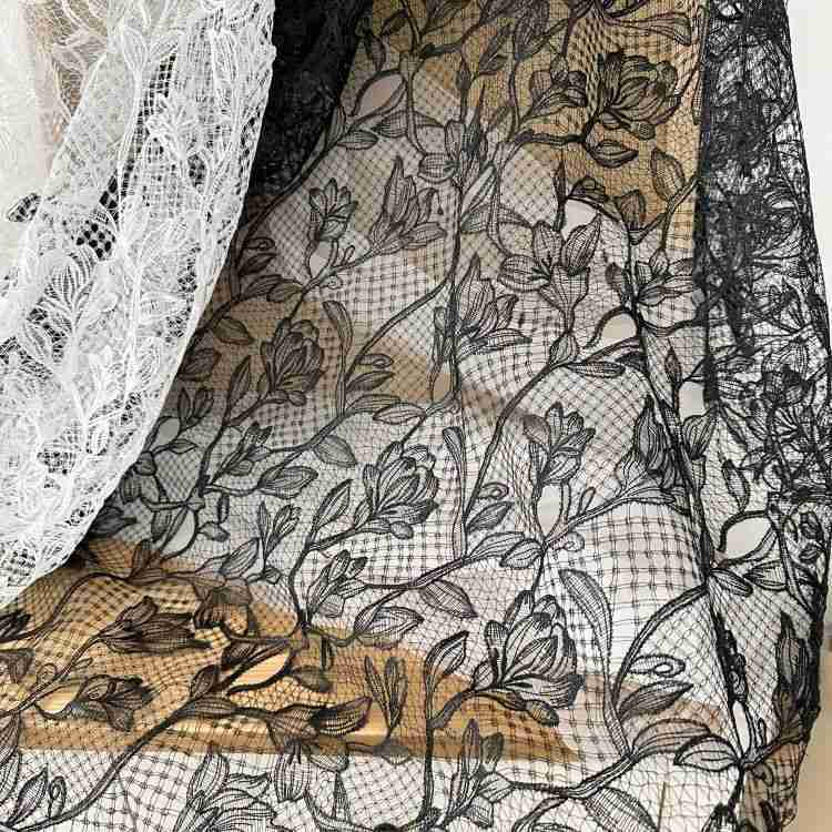 1 Yard White Guipure Bridal Lace Material Fabric SX167