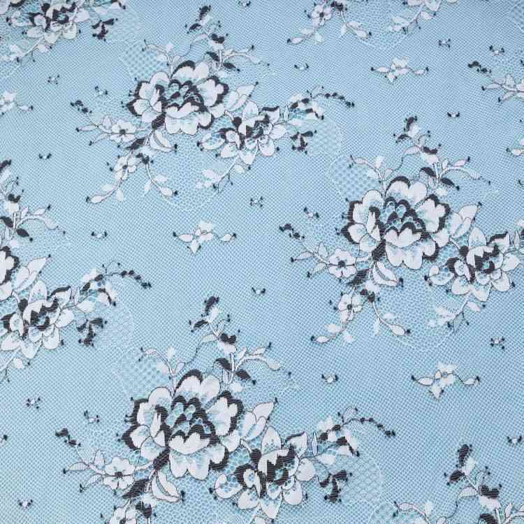 1 Yard Stretchy White Corded Bridal Lace Material Fabric YC017