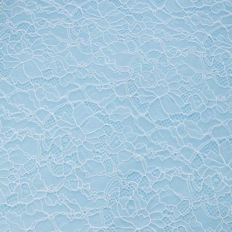 1 Yard Stretchy White Corded Bridal Lace Material Fabric YC034
