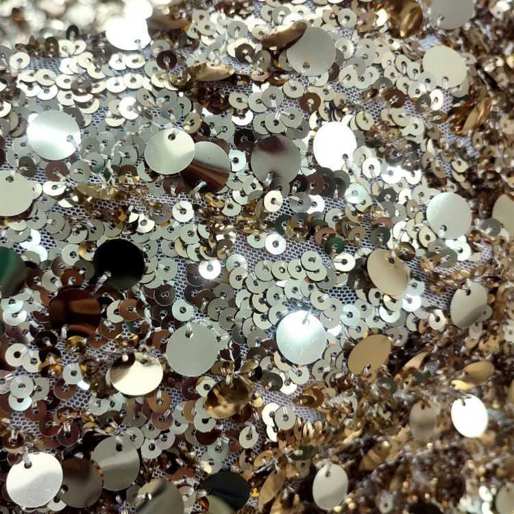 1 Yard Sequined Lace Material Fabric JS019