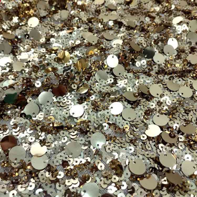1 Yard Sequined Lace Material Fabric JS019