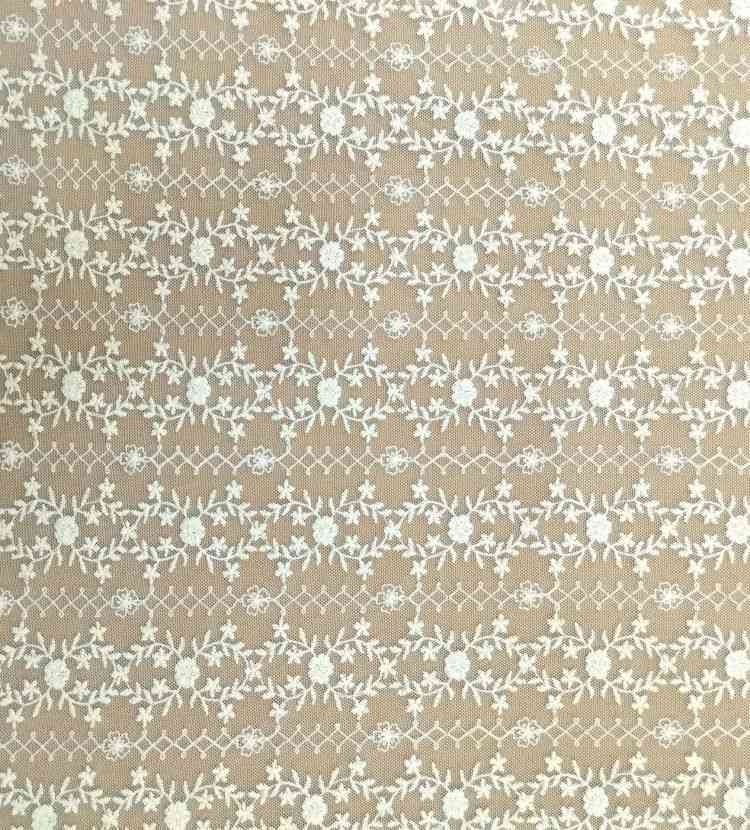 1 Yard Embroidered Lace Material Fabric JS046