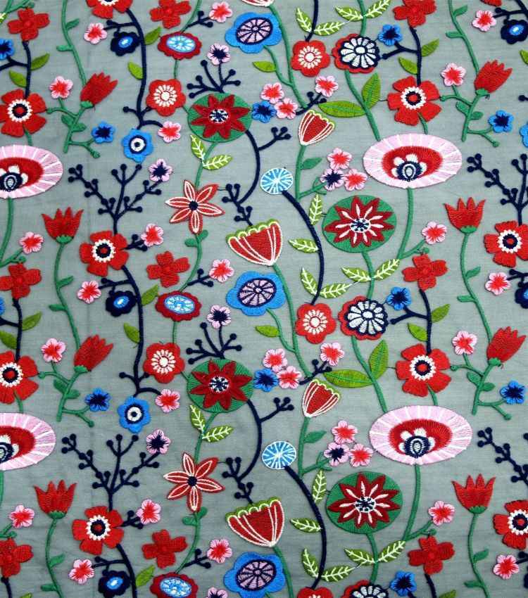 1 Yard White Sequined Beaded Multi-Color Corded Guipure Chantilly Embroidered 3D Floral Bridal Lace Material Fabric JS100
