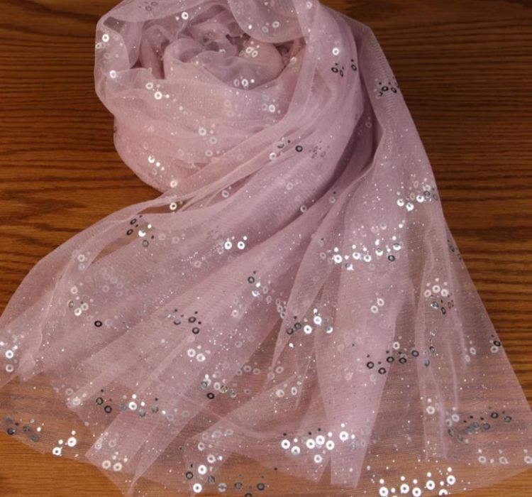 1 Yard Glittering Sequin Lace Material Fabric HS005