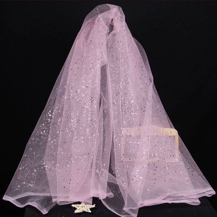 1 Yard Glittering Sequin Lace Material Fabric HS002