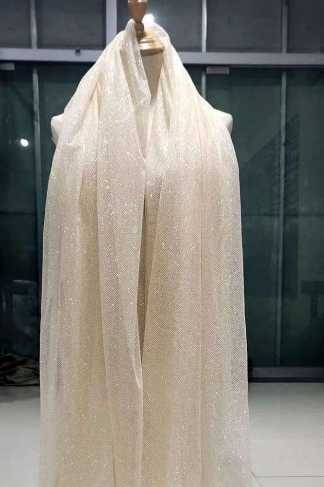 1 Yard Glittering Sequin Lace Material Fabric