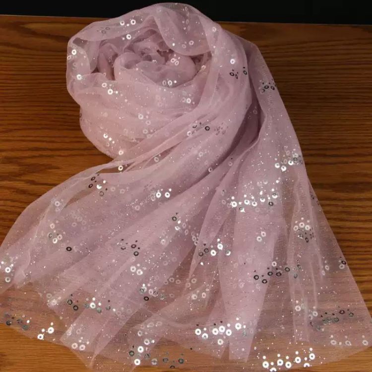 1 Yard Glittering Sequin Lace Material Fabric HS005