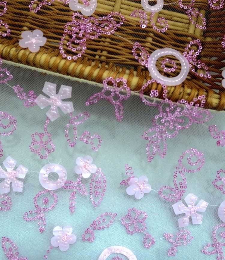 1 Yard White Sequined Beaded Multi-Color Corded Guipure Chantilly Embroidered 3D Floral Bridal Lace Material Fabric JS102