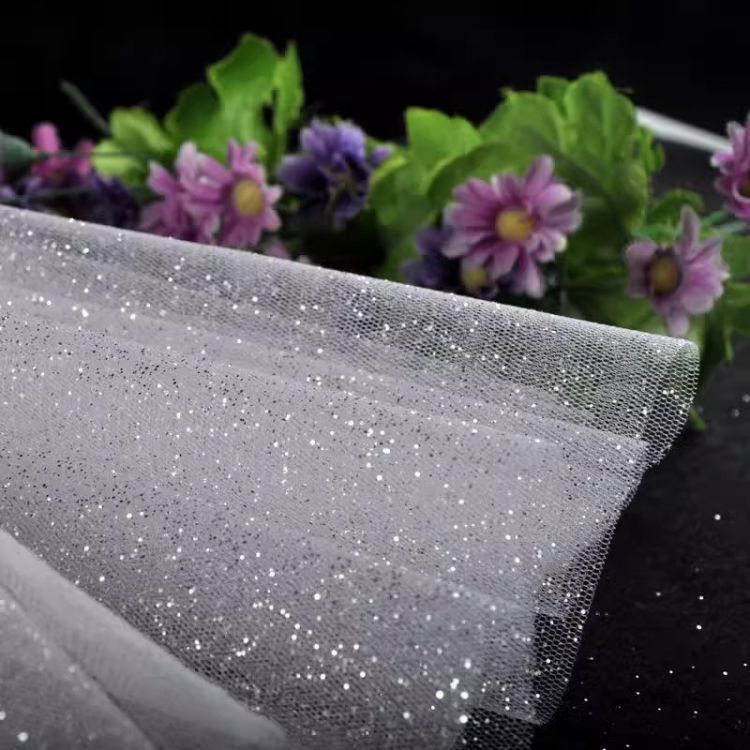 1 Yard Glittering Sequin Lace Material Fabric HS006