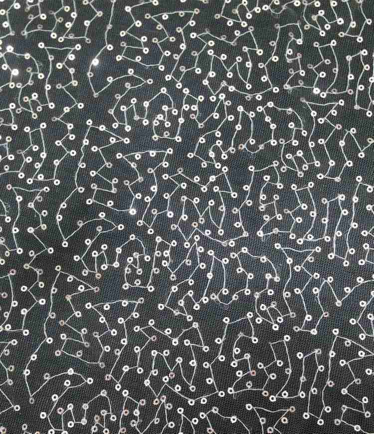 1 Yard White Sequined Beaded Multi-Color Corded Guipure Chantilly Embroidered 3D Floral Bridal Lace Material Fabric JS101