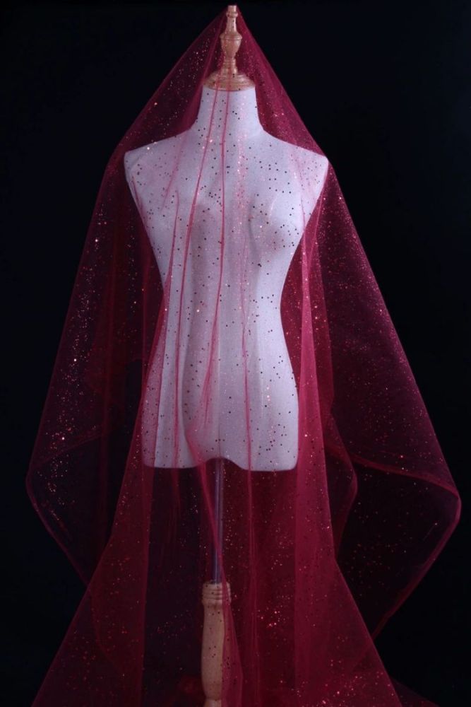 1 Yard Glittering Sequin Lace Material Fabric HS002