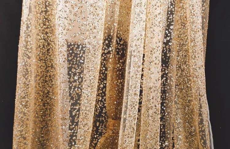 1 Yard Glittering Sequin Lace Material Fabric HS004