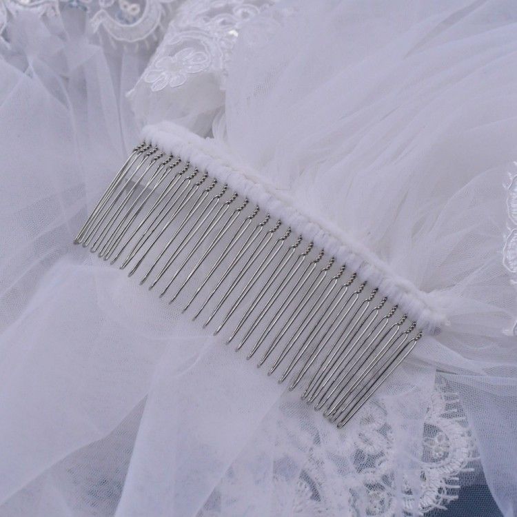 Lace Trim Bridal Veil WV634