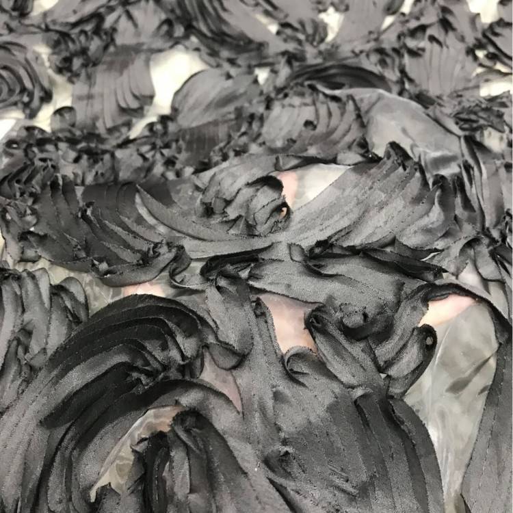 1 Yard Sequined Beaded Embroidered Lace Material Fabric DX004