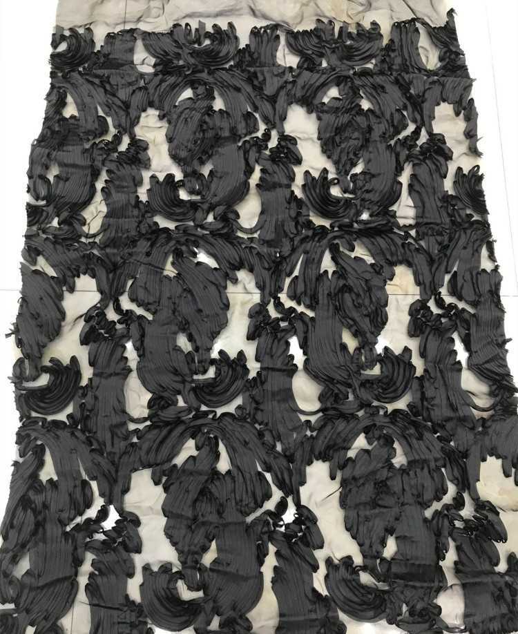 1 Yard Sequined Beaded Embroidered Lace Material Fabric DX004